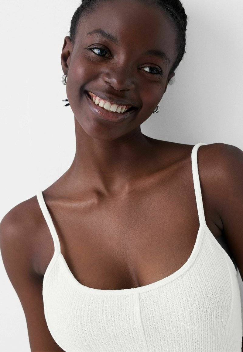 Bershka Bershka PRINTED - PLAYSUIT - Jumpsuit - white Blitzangebot