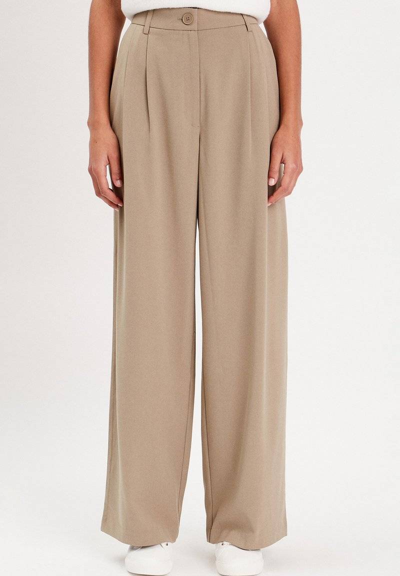 Cache Cache Cache Cache WEITE FLIESSENDE MIT ABNÄHERN - Trousers - vert kaki Große Rabatte
