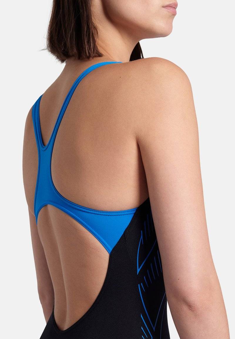 Arena Arena REFLECTING - Swimsuit - black blue river Kostenlose Rückgabe