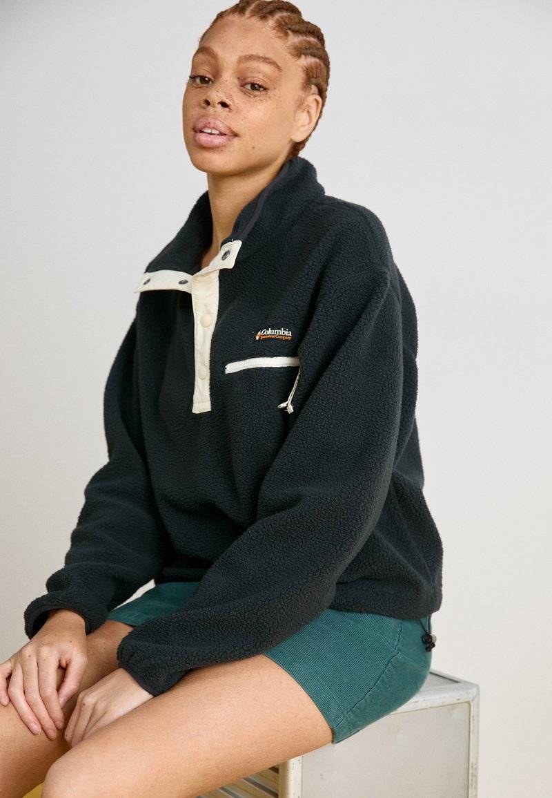 Columbia Columbia HELVETIA™ CROPPED HALF SNAP - Fleece jumper - black Bis zu 55% Rabatt