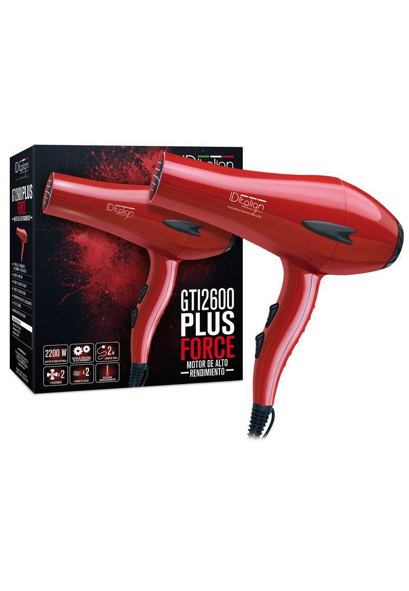 Italian Design Italian Design ELECTRICAL ITEMS GTI 2600 DRYER FORCE PLUS - Hair Styling Tool - red Super Rabatt