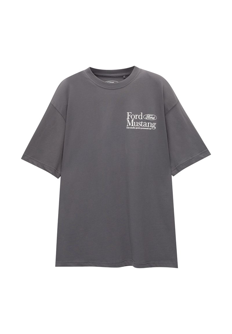 PULL&BEAR PULL&BEAR FORD SHORT SLEEVE - Print T-shirt - grey zollfrei