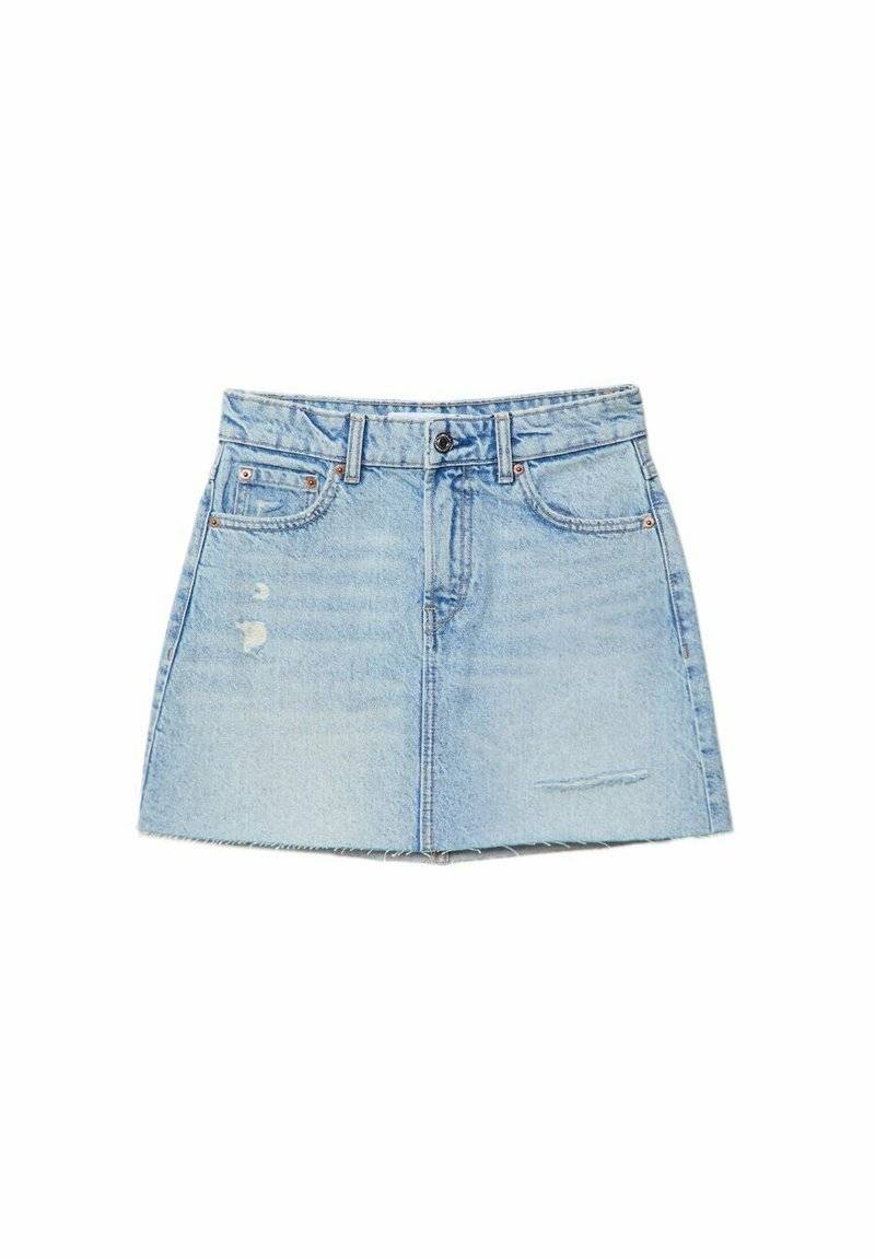 Stradivarius Stradivarius A-line skirt - light blue denim Verkauf