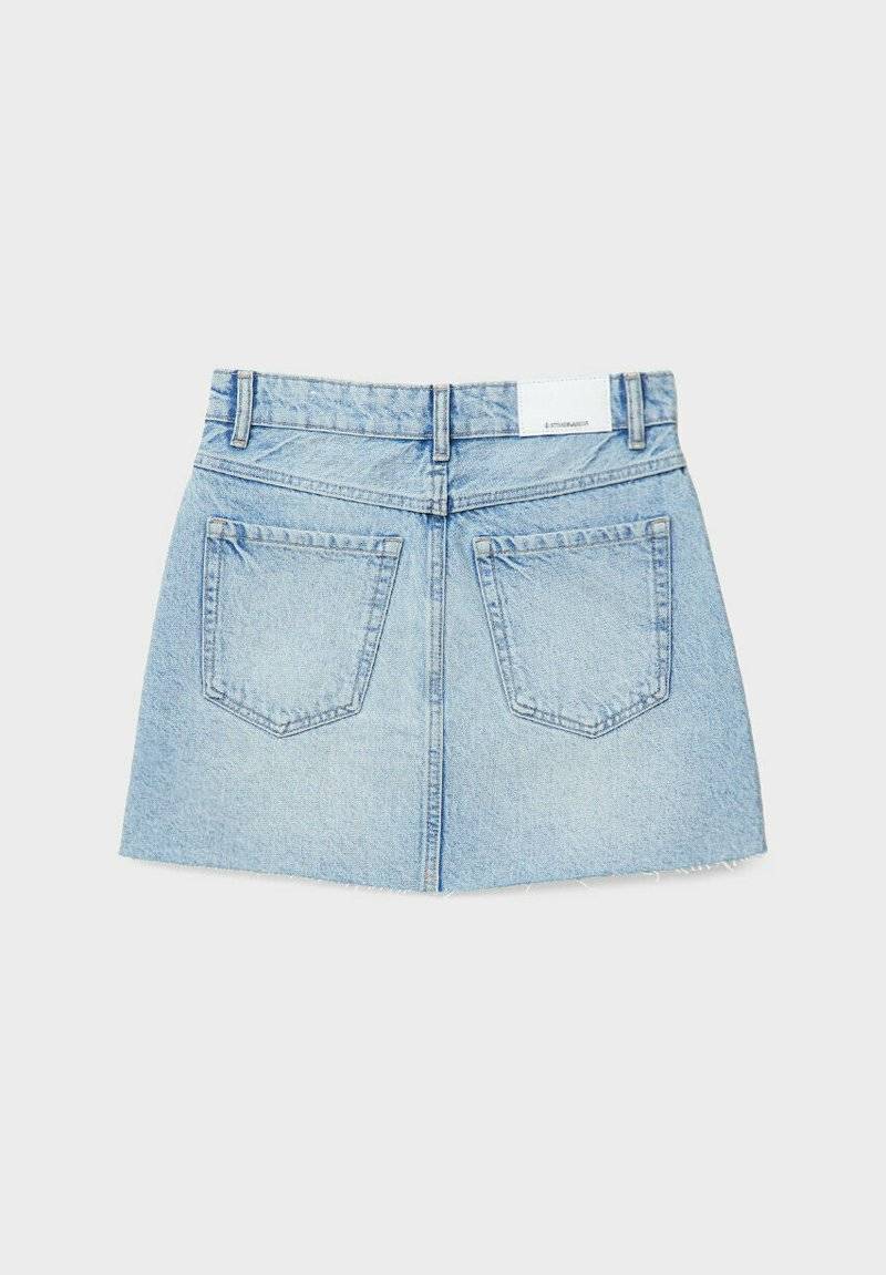 Stradivarius Stradivarius A-line skirt - light blue denim Verkauf