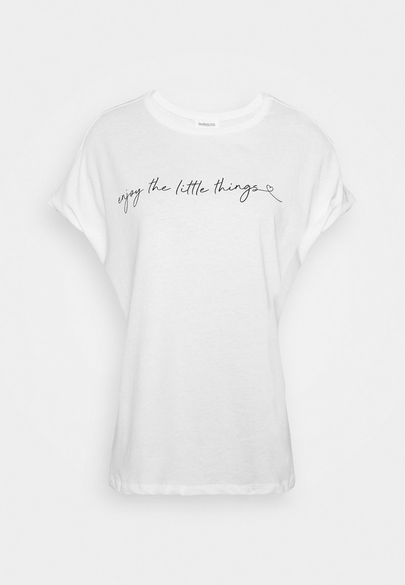 Even&Odd Even&Odd MANDALA ENJOY THE LITTLE THINGS TEE - Print T-shirt - white Günstiger Verkauf