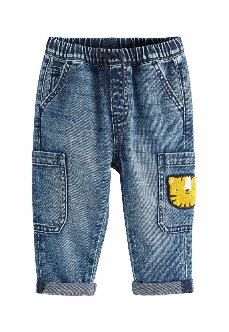Next Next UTILITY - Relaxed fit jeans - mid blue denim with tiger Limitierter Zeitrabatt