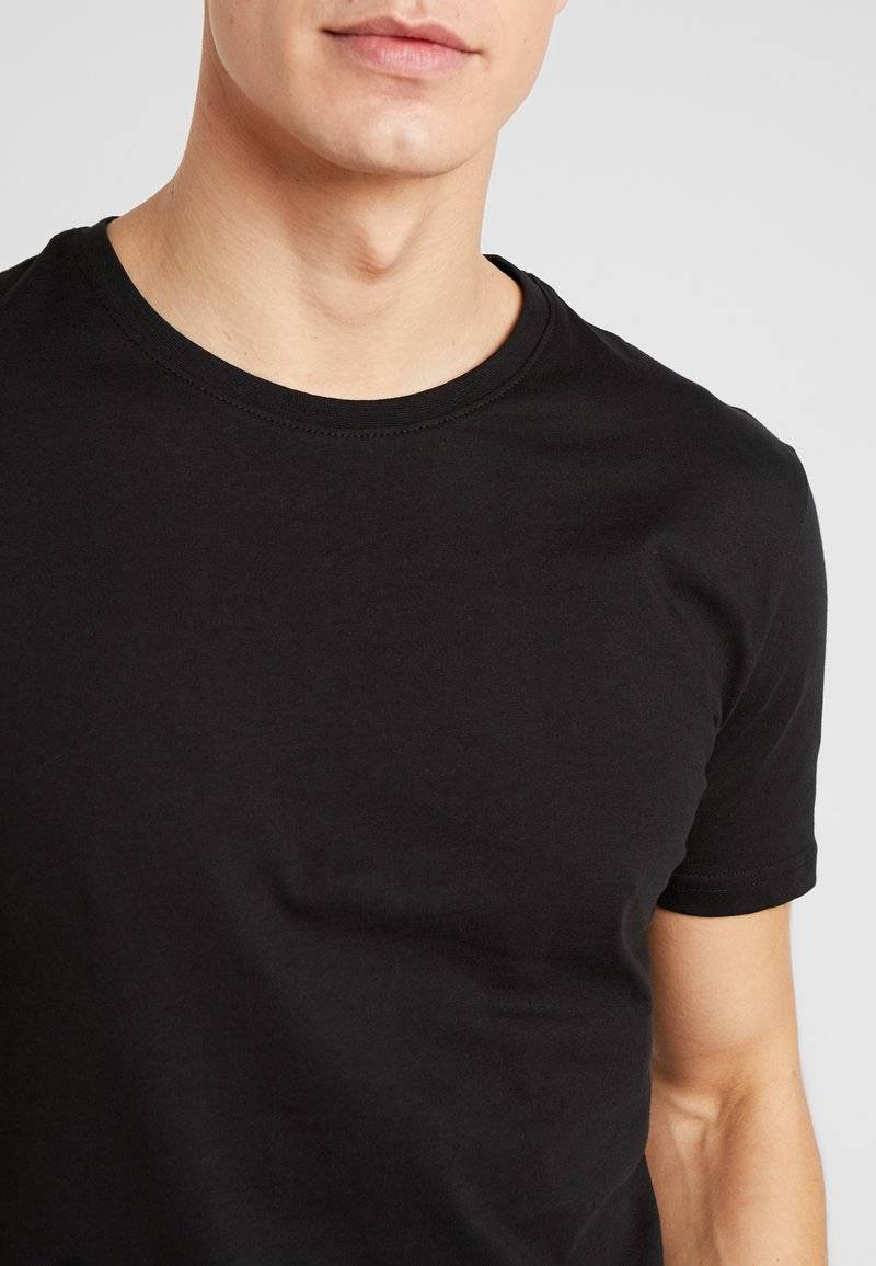 Pier One Pier One 5 PACK - Basic T-shirt - black Fabrikpreis