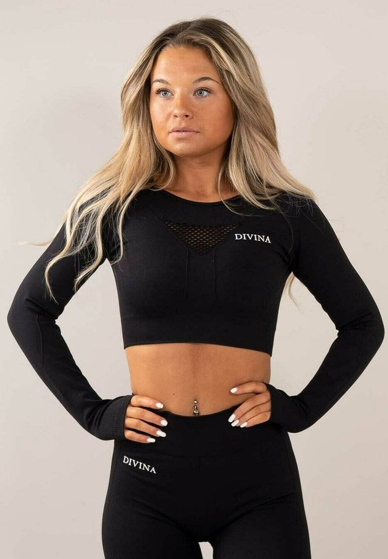 Divina Divina FOUR - Long sleeved top - black Jubiläumsangebot