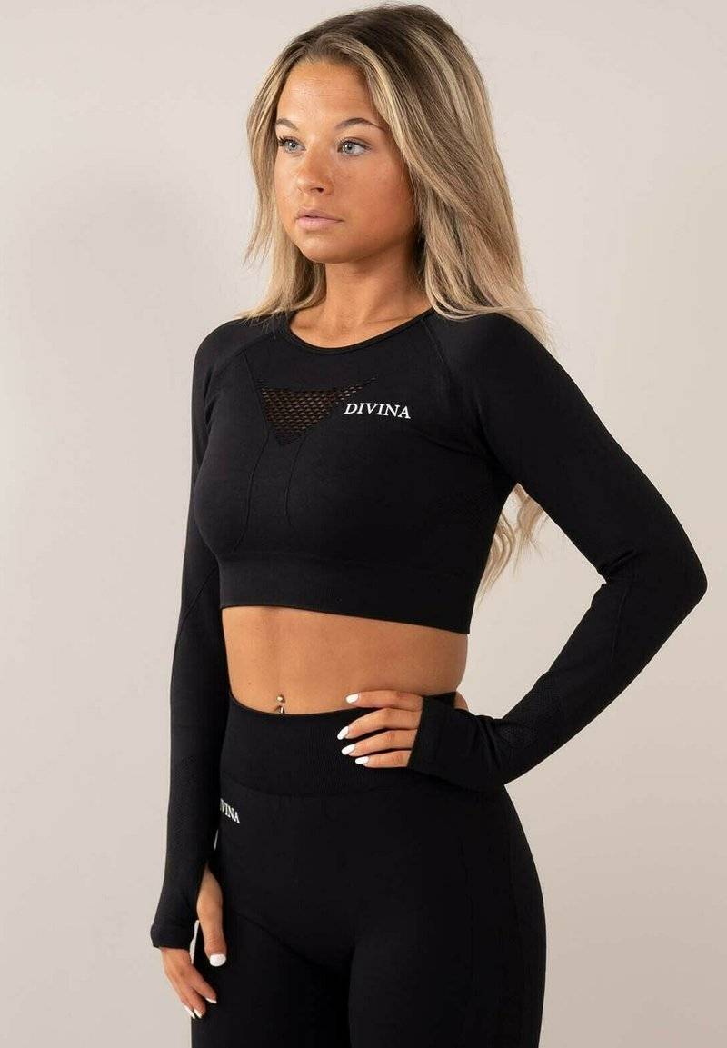 Divina Divina FOUR - Long sleeved top - black Jubiläumsangebot
