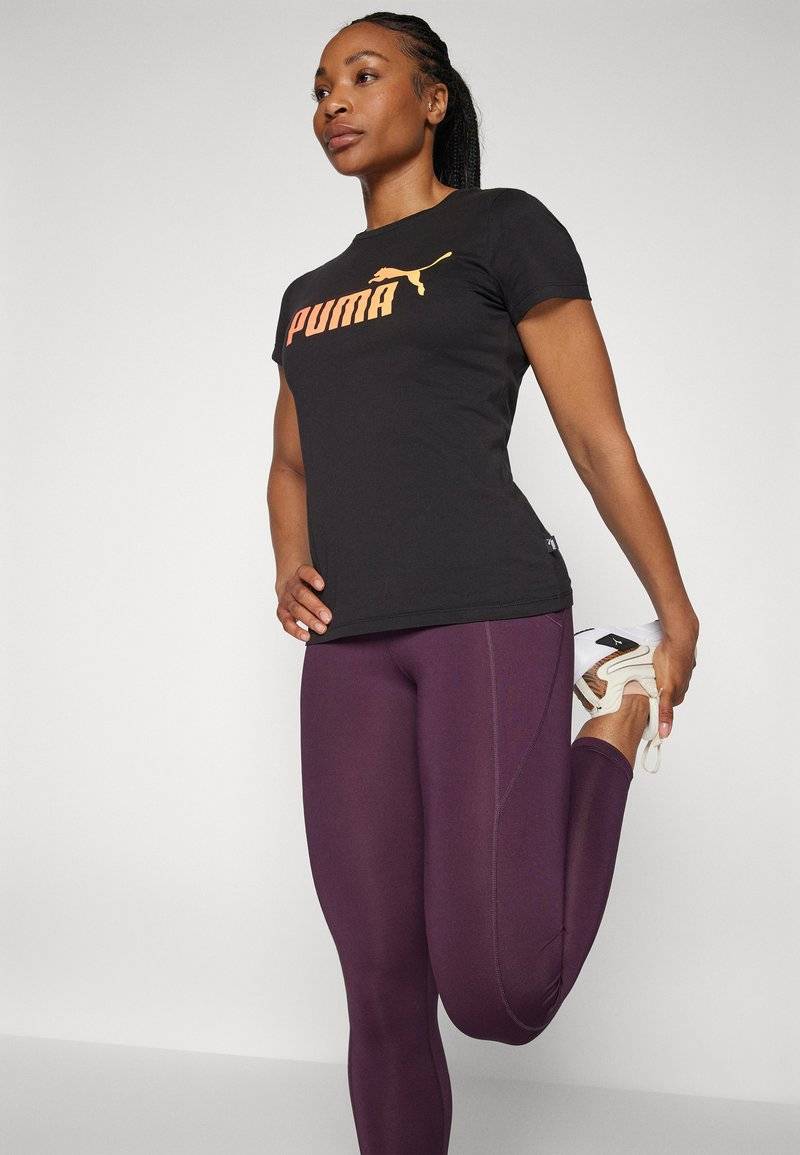 Puma Puma SUMMER SPORTS TEE - Print T-shirt - black Zeitlich begrenztes Angebot