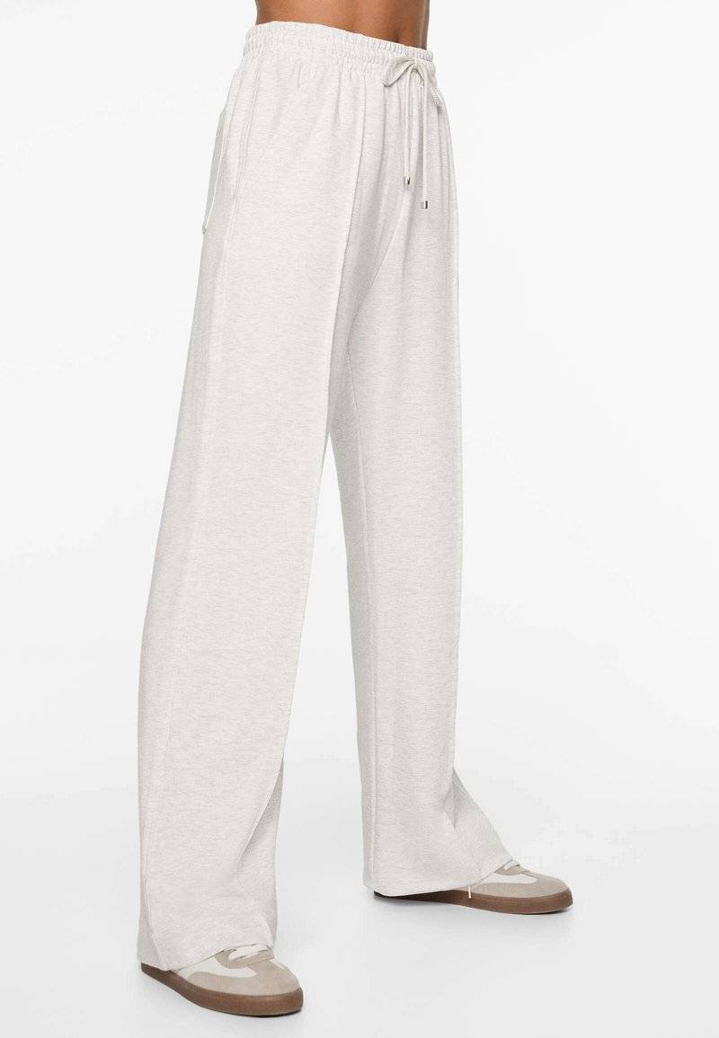 OYSHO OYSHO SOFT TOUCH RELAXED STRAIGHT-LEG - Tracksuit bottoms - mottled light grey