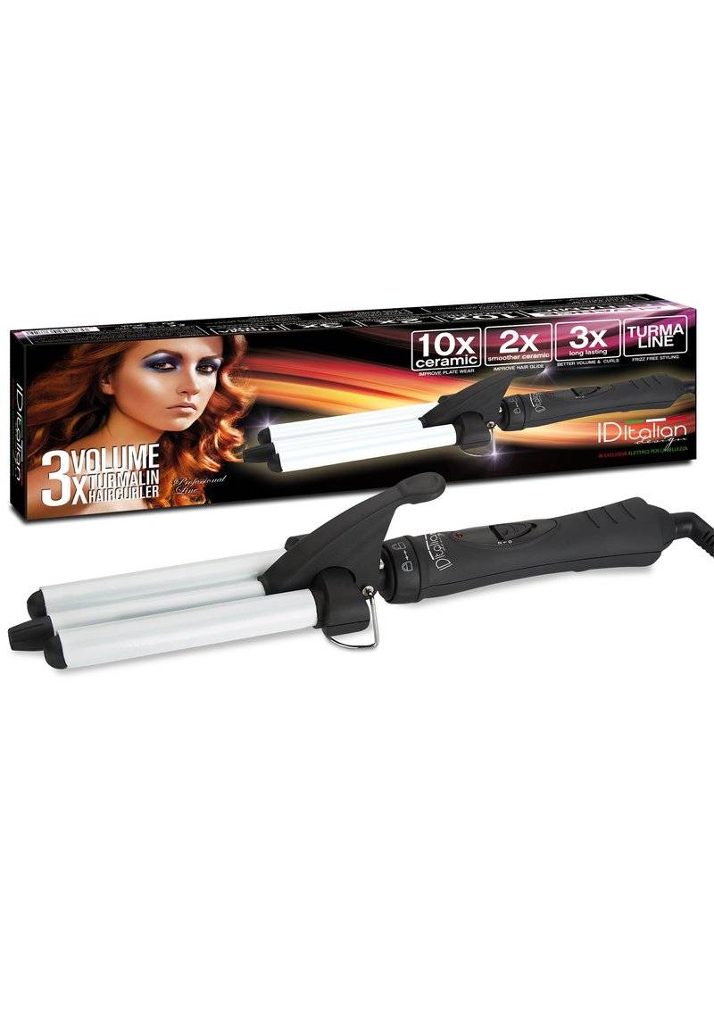 Italian Design Italian Design HAIR CURLER TOURMALINE 3X - Hair Styling Tool - black Black Friday Preise