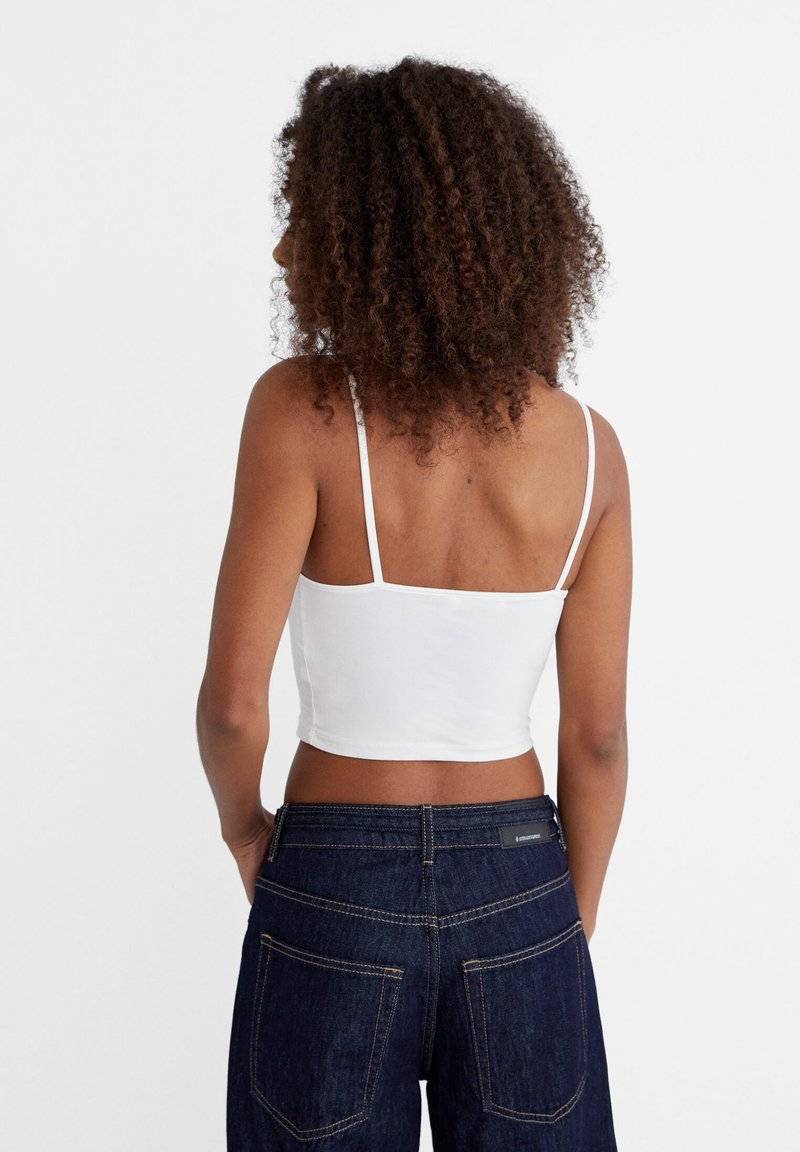 Stradivarius Stradivarius 2-PACK OF STRAPPY CROP - Top - black Online