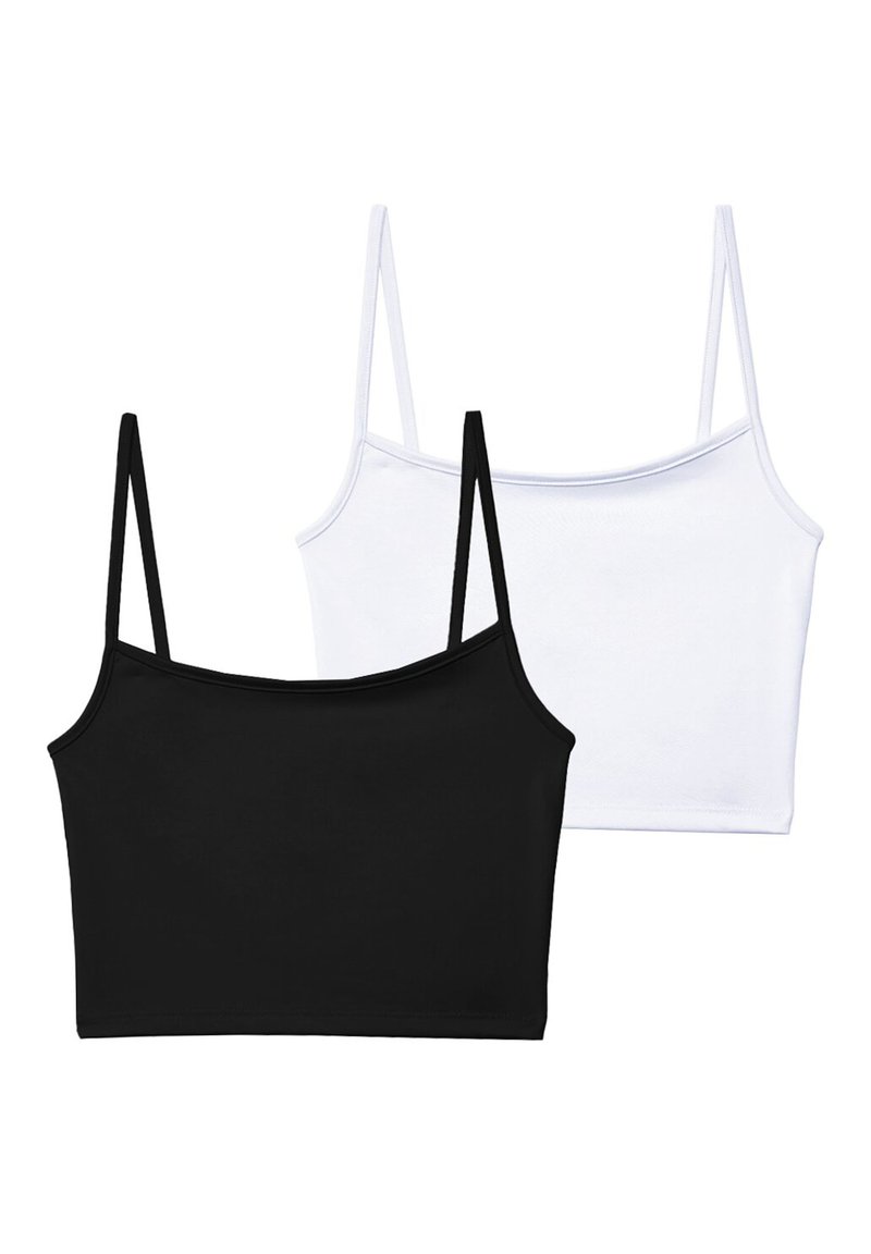 Stradivarius Stradivarius 2-PACK OF STRAPPY CROP - Top - black Online
