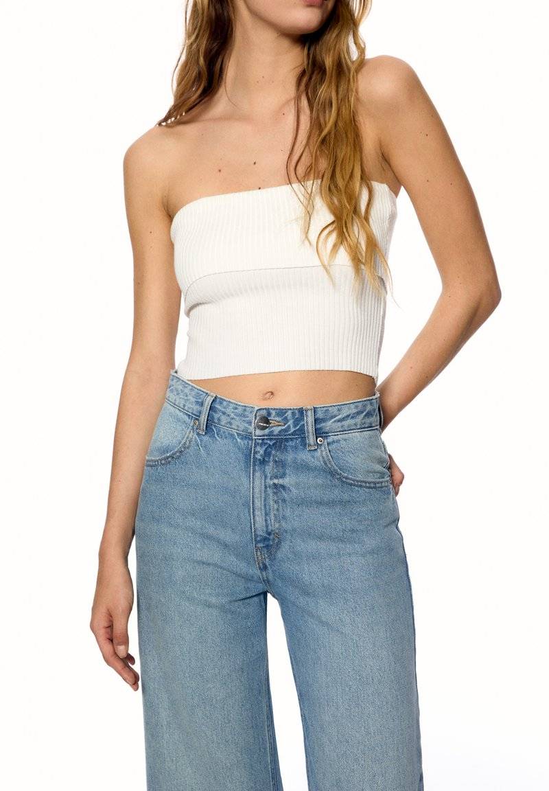 PULL&BEAR PULL&BEAR HIGH WAIST - Flared Jeans - blue Fabrikverkauf