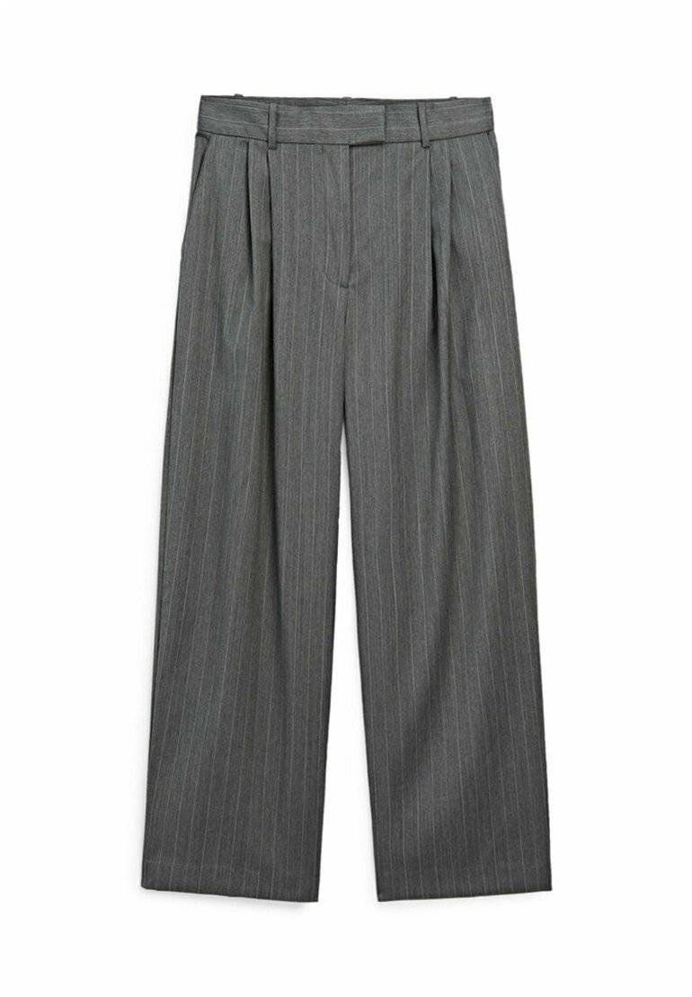 Massimo Dutti Massimo Dutti STRAIGHT-LEG STRIPE - Trousers - dark grey Preisnachlass