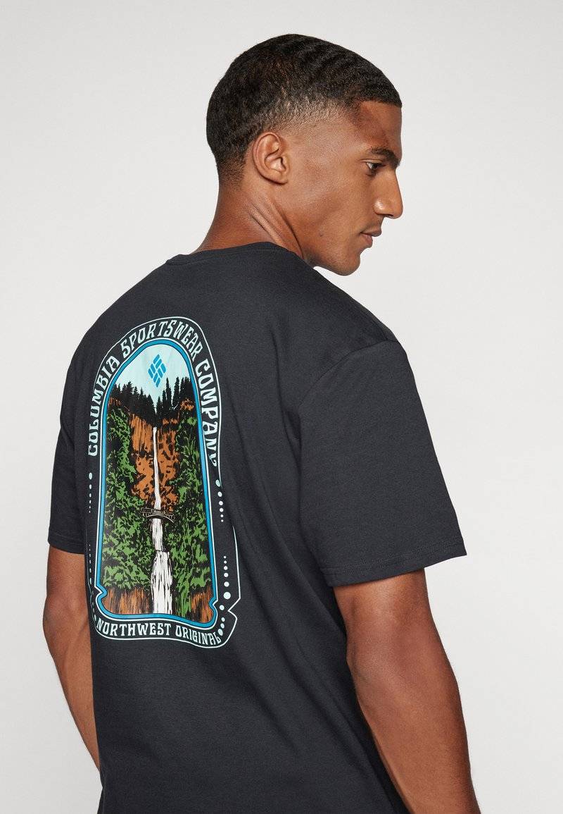 Columbia Columbia CAVALRY TRAIL - Print T-shirt - black Muttertagsangebot