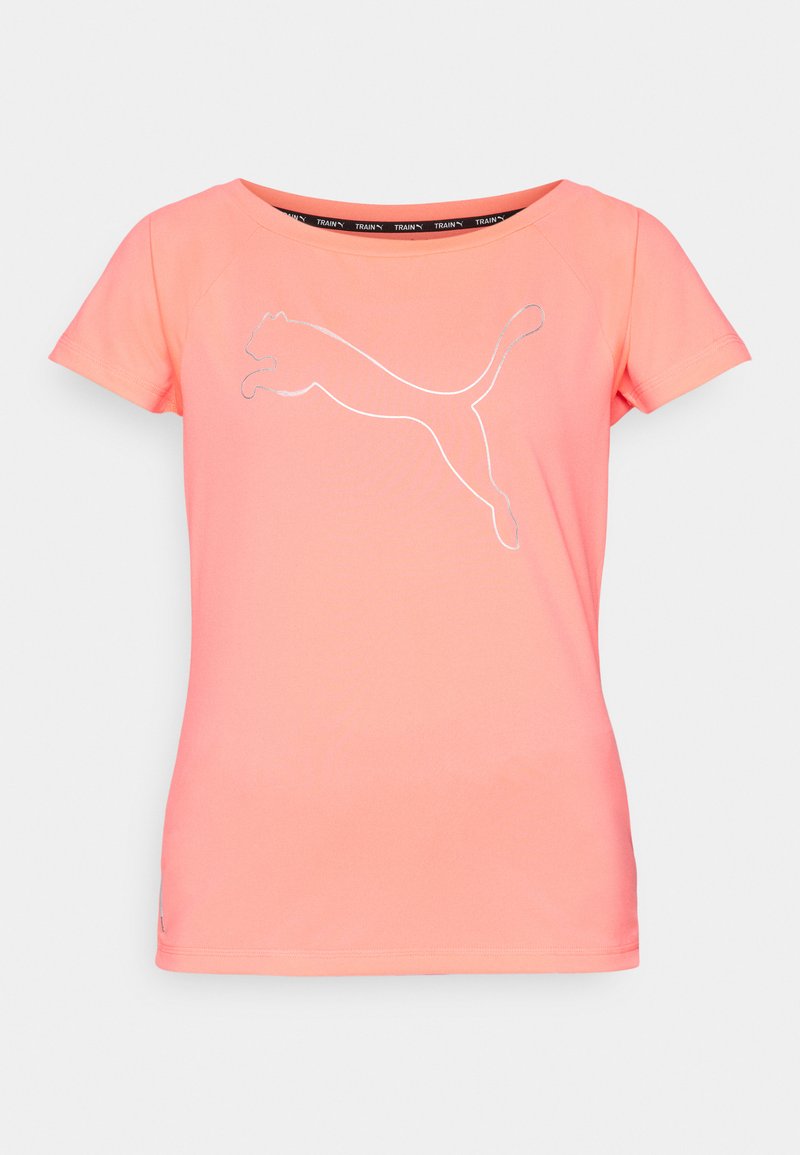 Puma Puma TRAIN FAVORITE CAT TEE - Sports T-shirt - sunset glow Zeitlich begrenztes Angebot