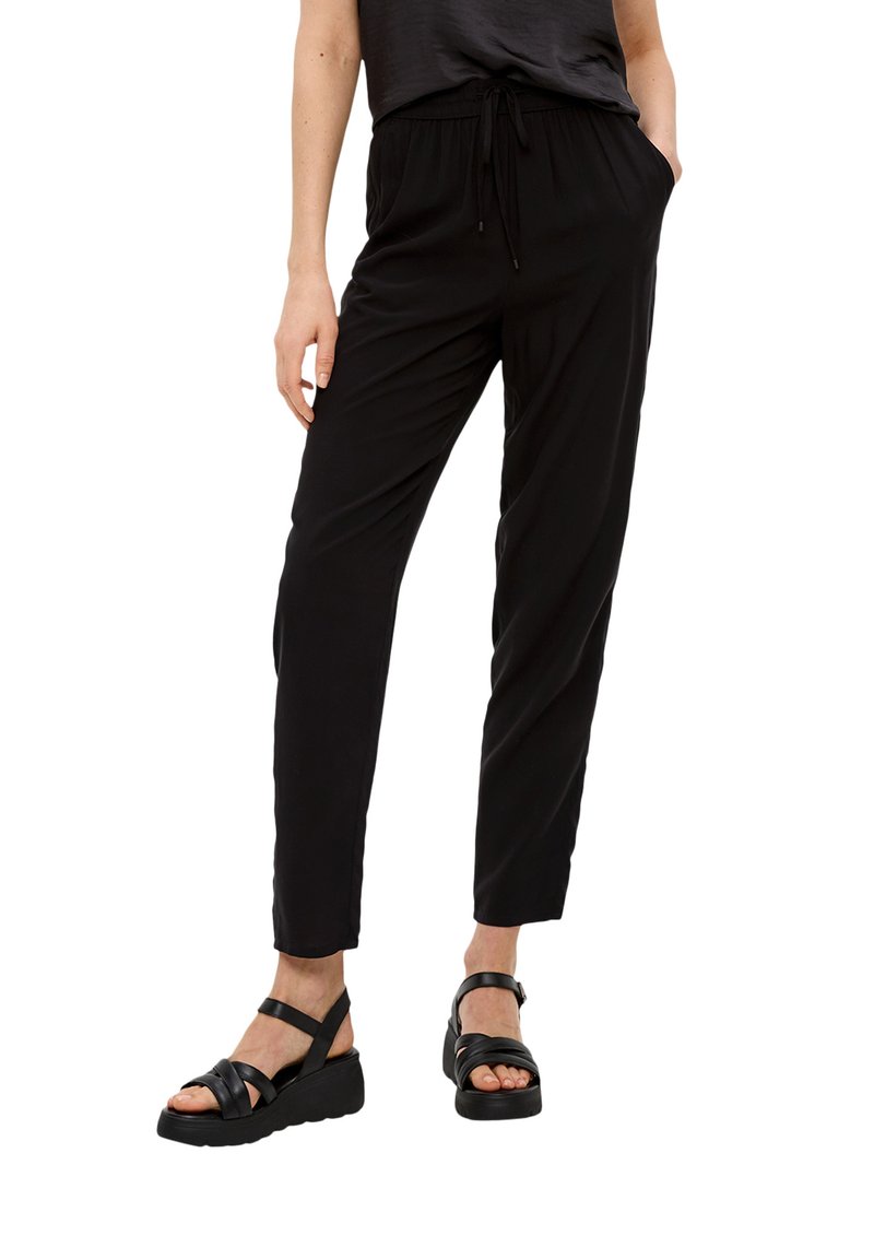 s.Oliver s.Oliver ANKLE-AUS REINER - Trousers - schwarz Fabrikpreis