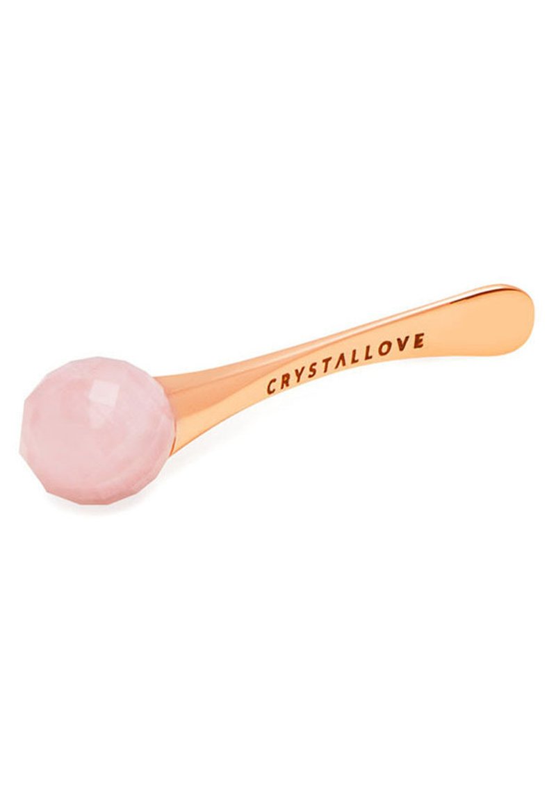 CRYSTALLOVE CRYSTALLOVE ROSE QUARTZ 3D EYE MASSAGER - Skincare tool - gold Begrenzte Freigabe