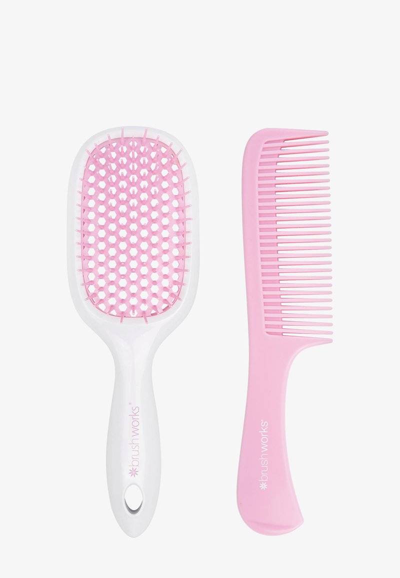 Brushworks Brushworks BRUSHWORKS BLOWDRY BRUSH AND COMB - Hair set - pink & white Bis zu 65% Rabatt