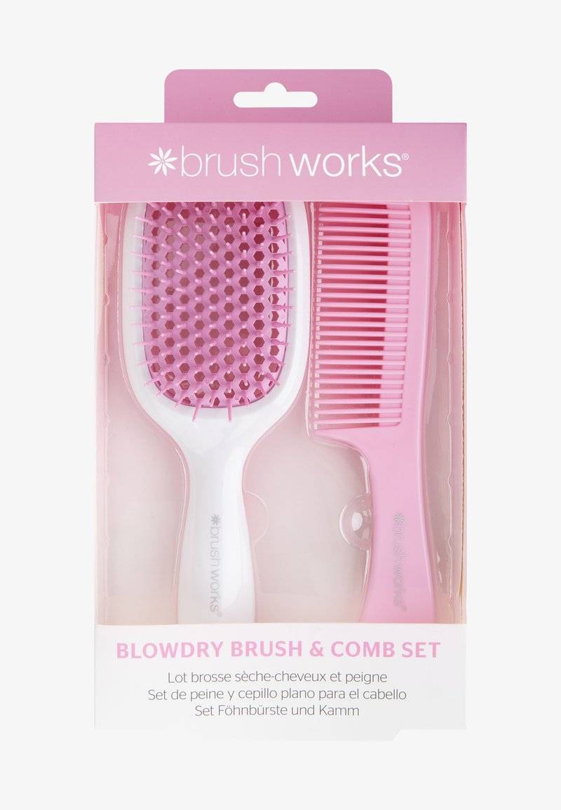 Brushworks Brushworks BRUSHWORKS BLOWDRY BRUSH AND COMB - Hair set - pink & white Bis zu 65% Rabatt