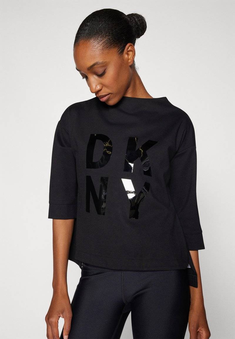 DKNY DKNY STACKED LOGO POPOVER - Long sleeved top - black Hotsell
