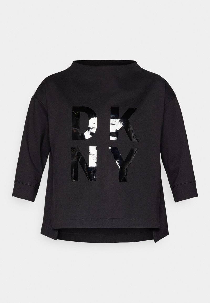 DKNY DKNY STACKED LOGO POPOVER - Long sleeved top - black Hotsell