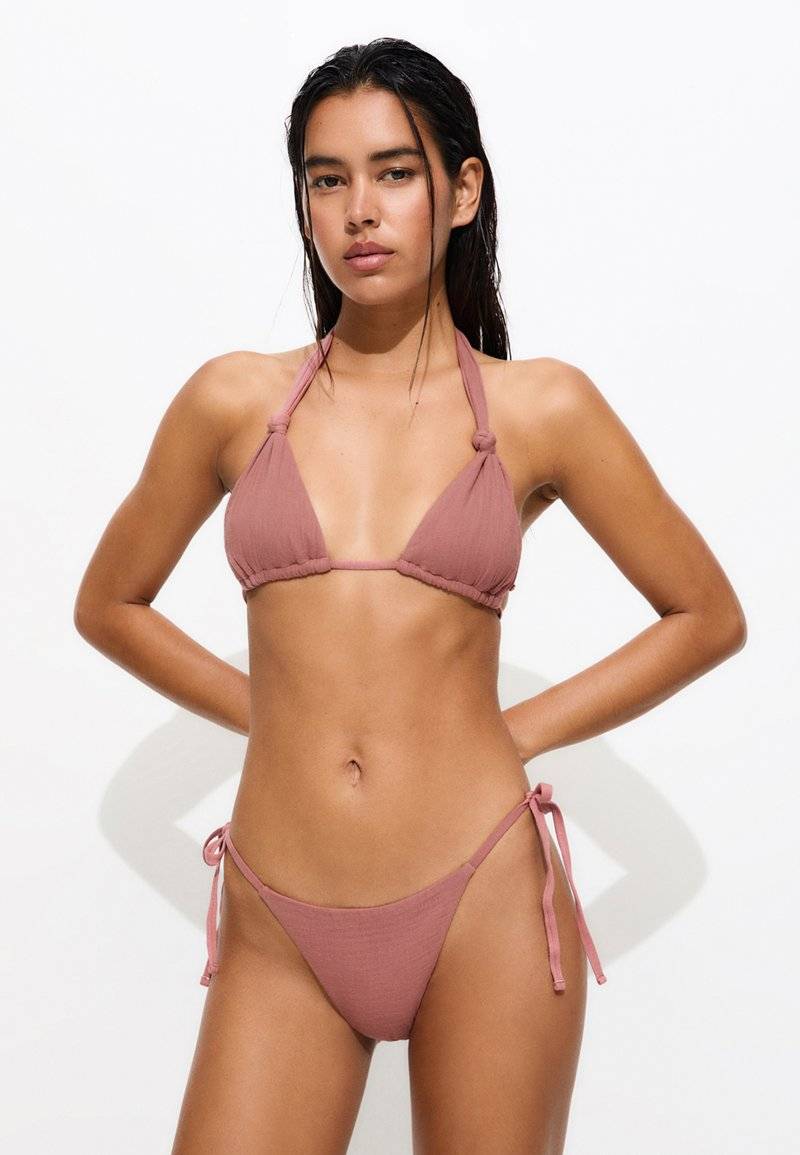 PULL&BEAR PULL&BEAR TEXTURED - Bikini bottoms - light pink Lagerräumung
