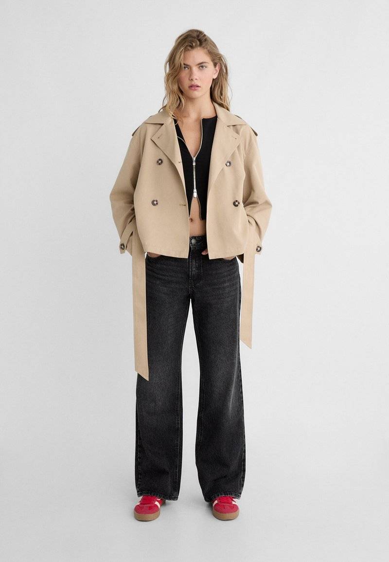 Stradivarius Stradivarius WITH BELT - Summer jacket - beige Top Angebot