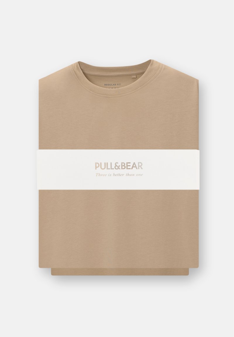 PULL&BEAR PULL&BEAR SET BERMUDA SHORTS AND T-SHIRT - Tracksuit bottoms - sand Neuheiten