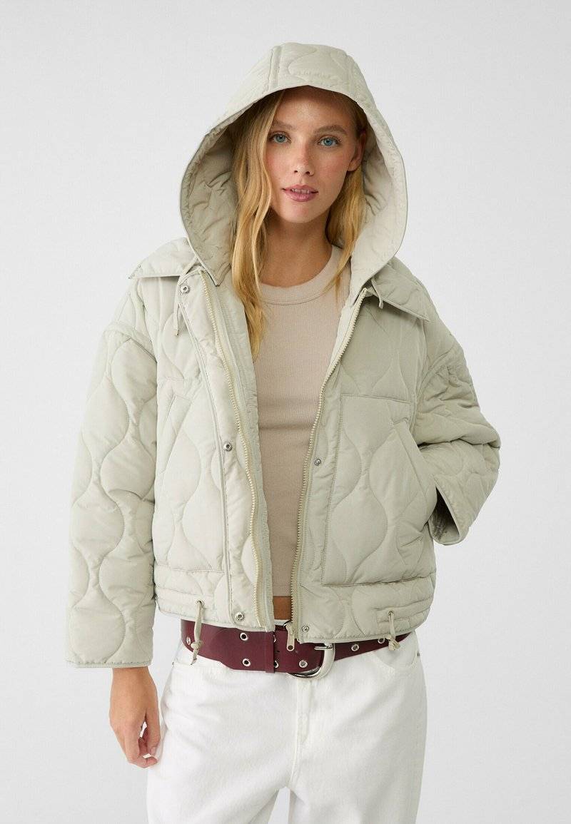 Stradivarius Stradivarius PUFFER - Winter jacket - white