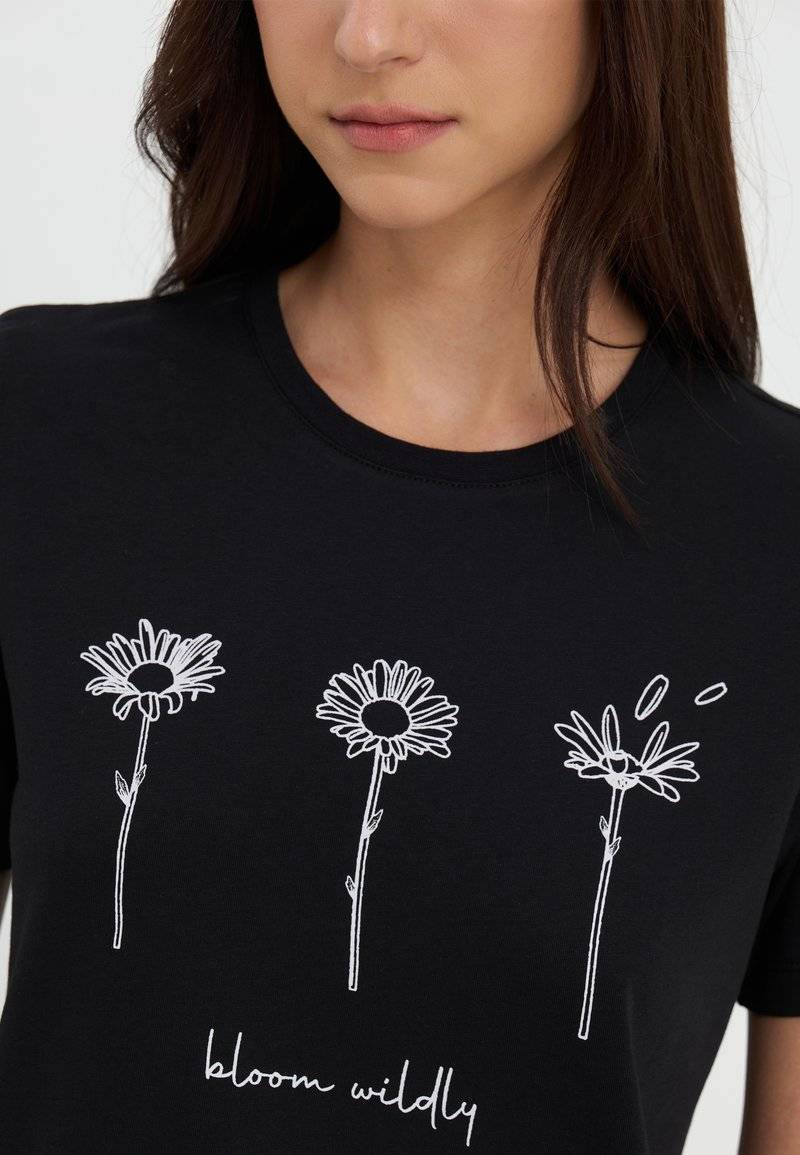 Even&Odd Even&Odd Print T-shirt - black Letzte 3 Tage