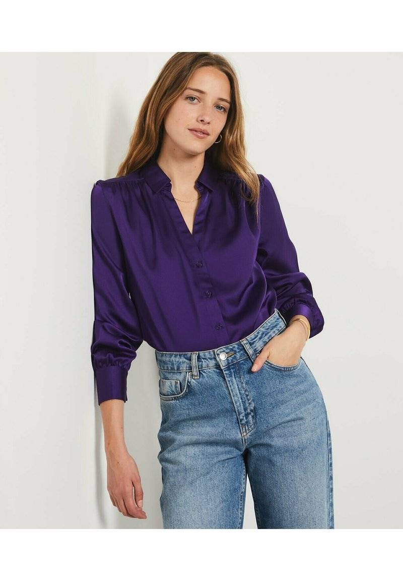 Etam Etam EOLYA - Button-down blouse - violet Nur noch ein Tag übrig
