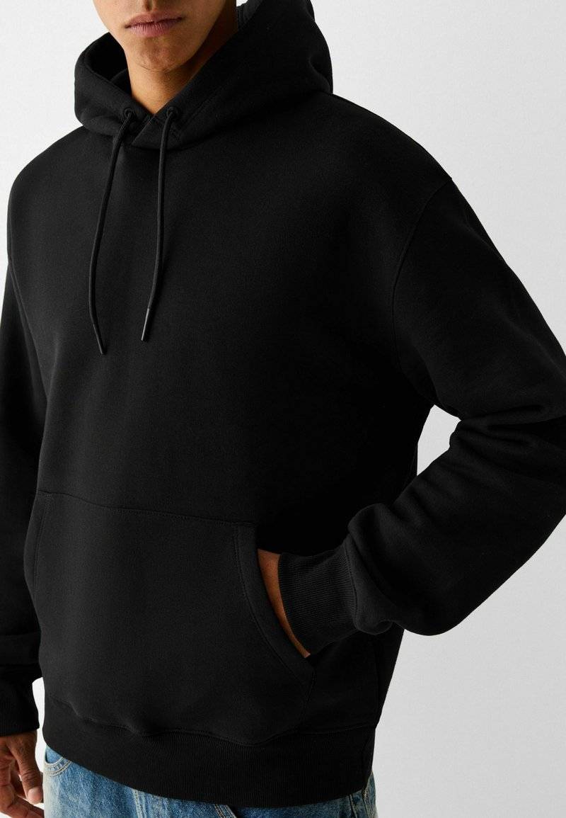 Bershka Bershka Hoodie - black denim JETZT KAUFEN