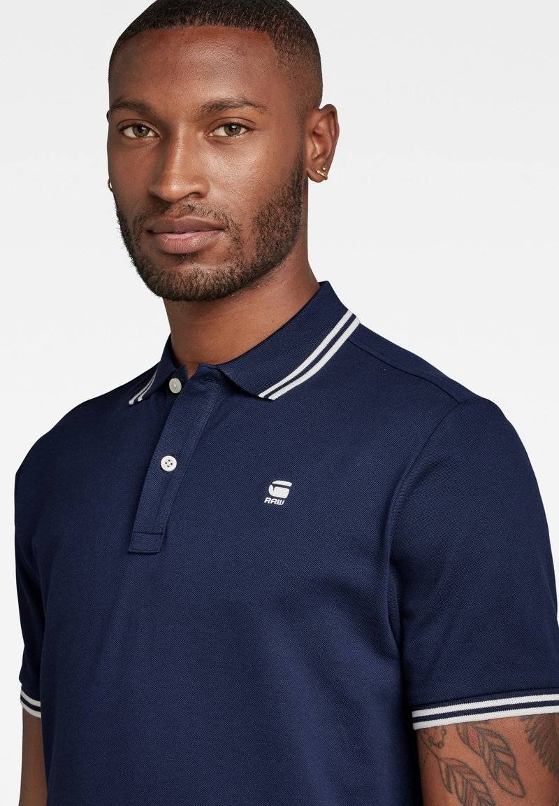 G-STAR G-STAR DUNDA SLIM STRIPE - Polo shirt - sartho blue Neueste Stile