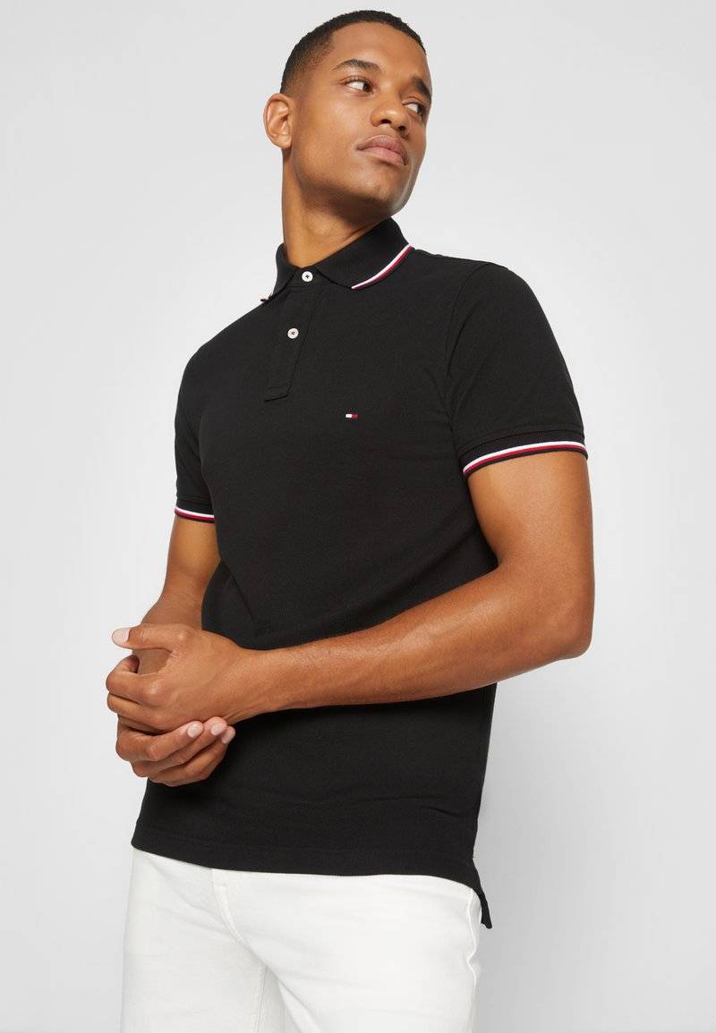 Tommy Hilfiger Tommy Hilfiger TIPPED SLIM - Polo shirt - black Speichern exportieren