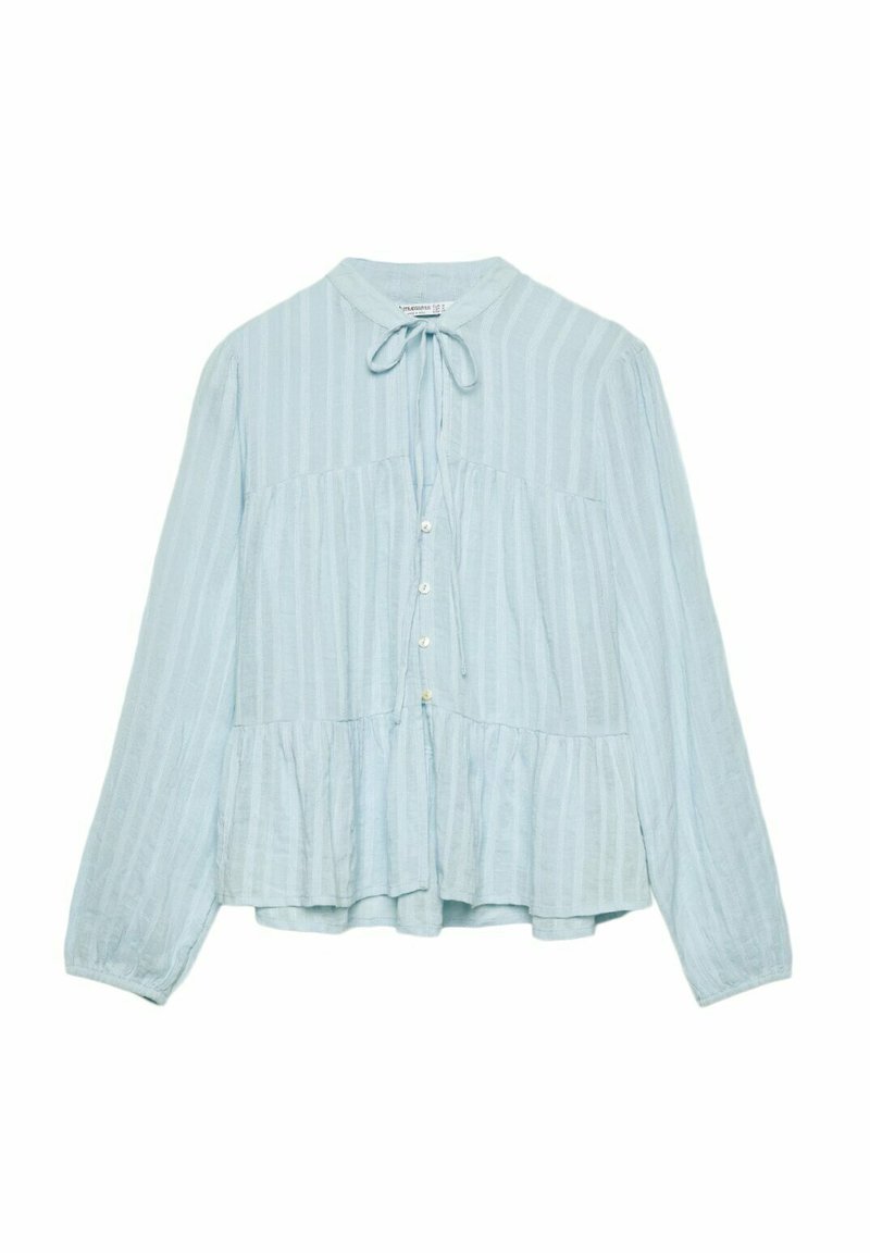 Stradivarius Stradivarius FLOWING BOHO - Blouse - light blue 2025